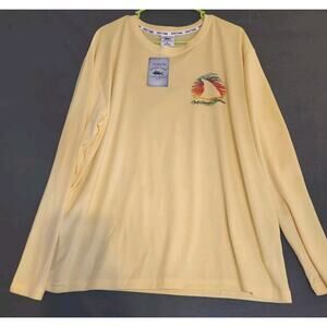 Spicy Tuna Men’s Shirt Long Sleeve Yellow Fishing Performance Alabama Travel NWT